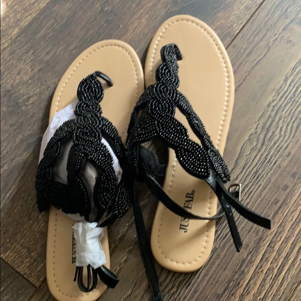 JustFab sandals - double enclosure at back